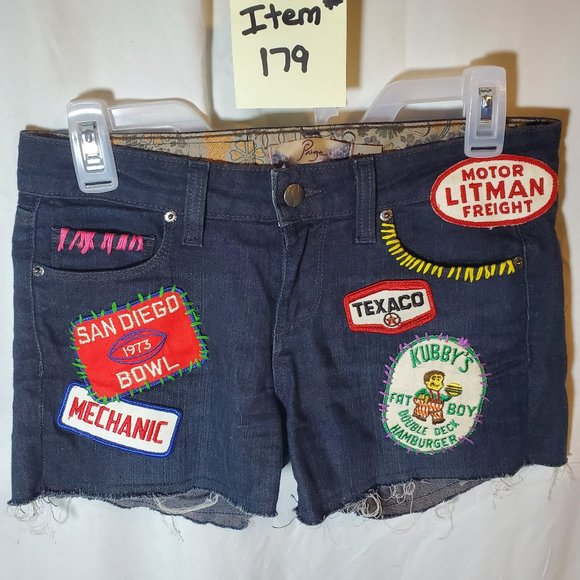 Paige Skyline Shorts with Patches
